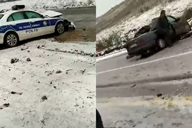 Füzulidə DYP avtomobili ağır qəzaya düşdü: Ölən və yaralananlar var - VİDEO