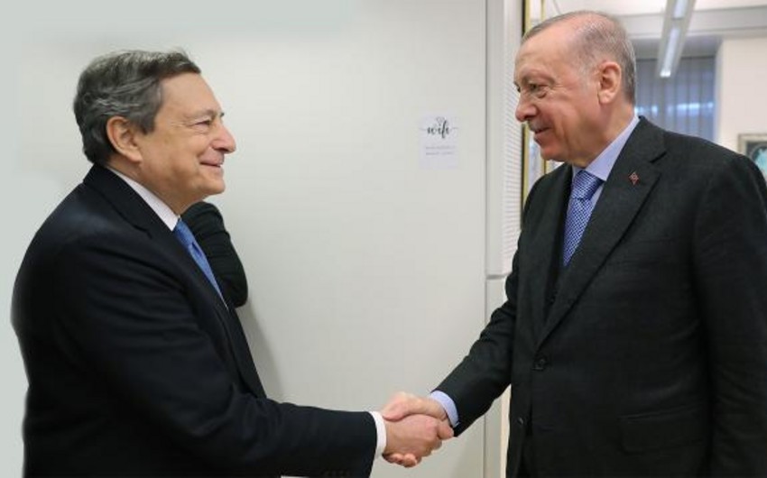 Ərdoğanla İtaliya Nazirlər Şurasının Sədri arasında görüş keçirilib
