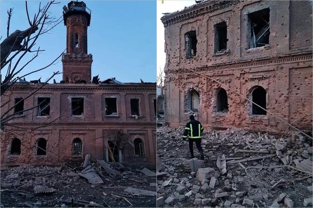 Xarkovda 135 illik tarixi bina bombalanıb - FOTO