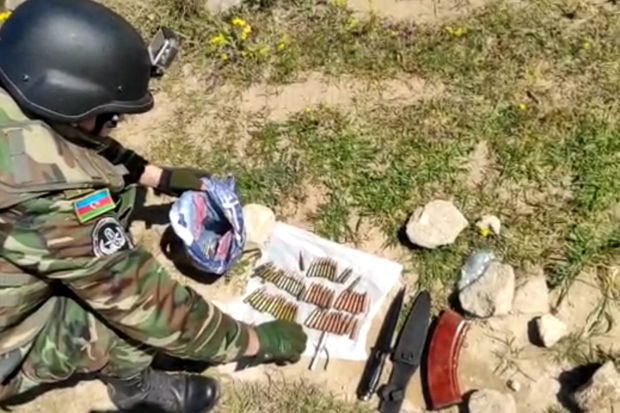 Bakıda iki qumbara və xeyli döyüş sursatı aşkarlandı - FOTO/VİDEO