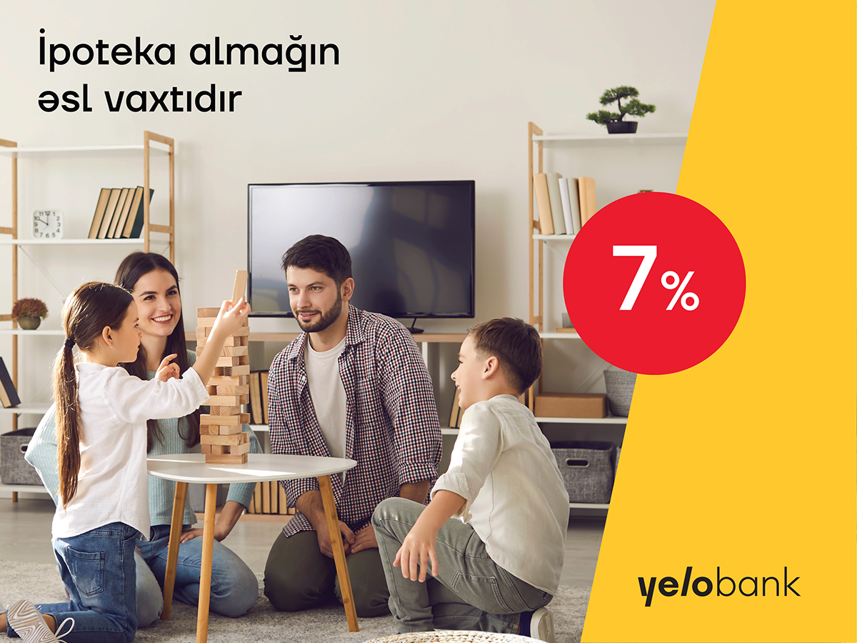 Yelo Bank-dan 7%-lik ipoteka krediti