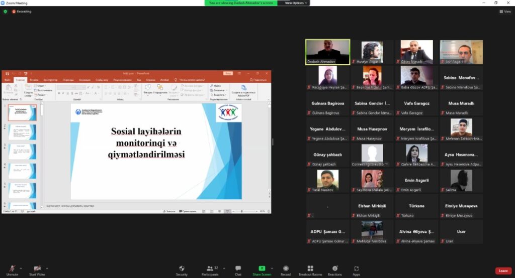 Erkən nikahlar mövzusunda monitorinqçi hazırlığı təlimi təşkil olundu