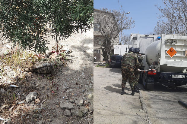 Nəşriyyatın yaxınlığında qumbara aşkarlandı - FOTO