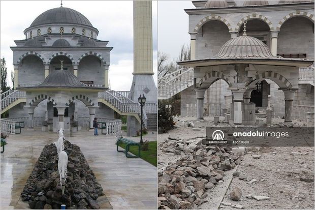 Mariupolda Sultan Süleyman və Hürrəm Sultanın xatirəsinə inşa edilən məscid zədələnib - FOTO