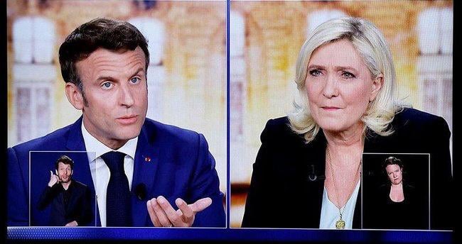 Makron və Le Pen canlı yayımda üz-üzə gəlib