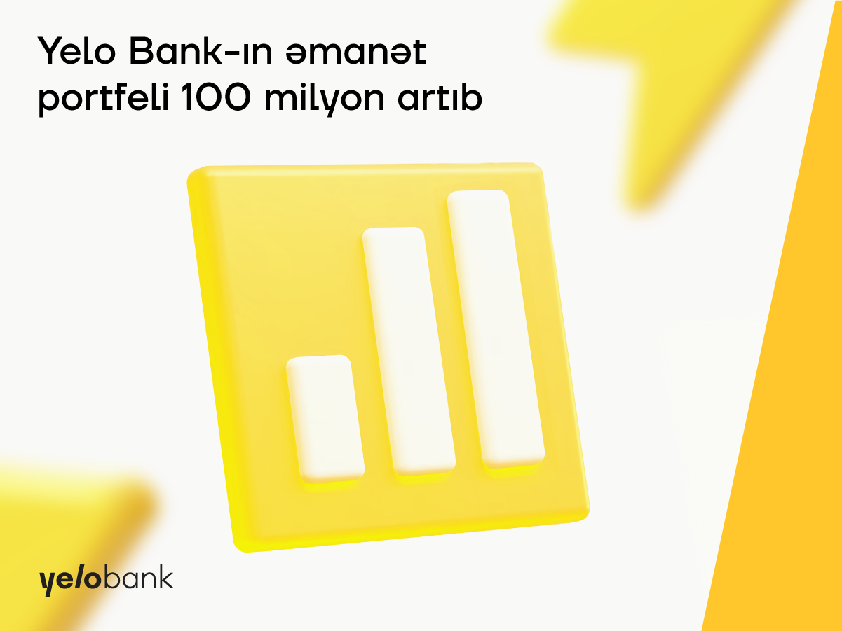 Yelo Bank-ın əmanət portfeli 100 milyon artıb