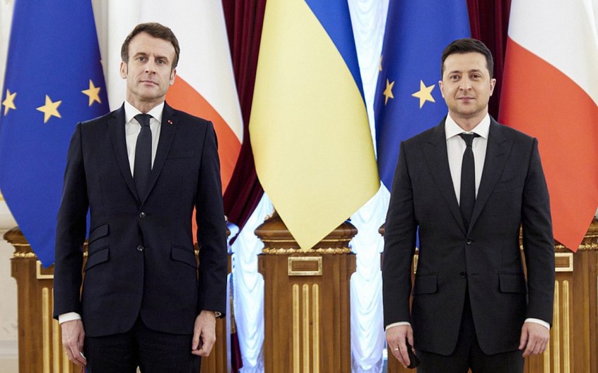 Zelenski və Makron arasında telefon danışığı olub