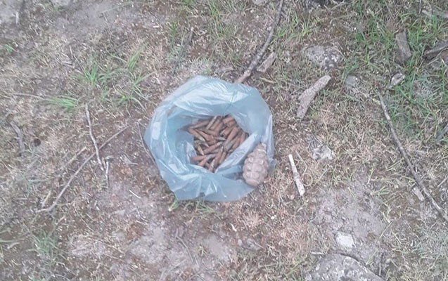 Oğuzda döyüşə yararlı silah-sursat tapıldı - Foto