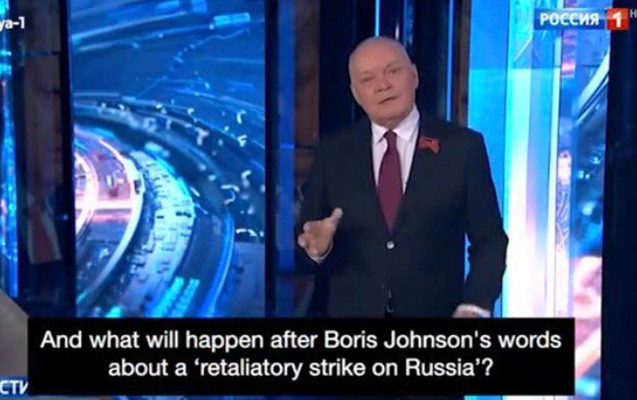 Rusiya dövlət televiziyasında Britaniyaya təhdid