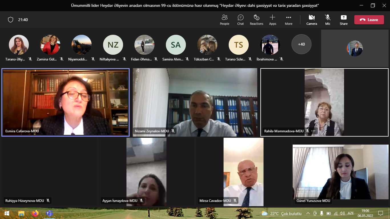 Mingəçevir Dövlət Universitetində Ümummilli Liderə həsr olunan mühazirə  keçirilib