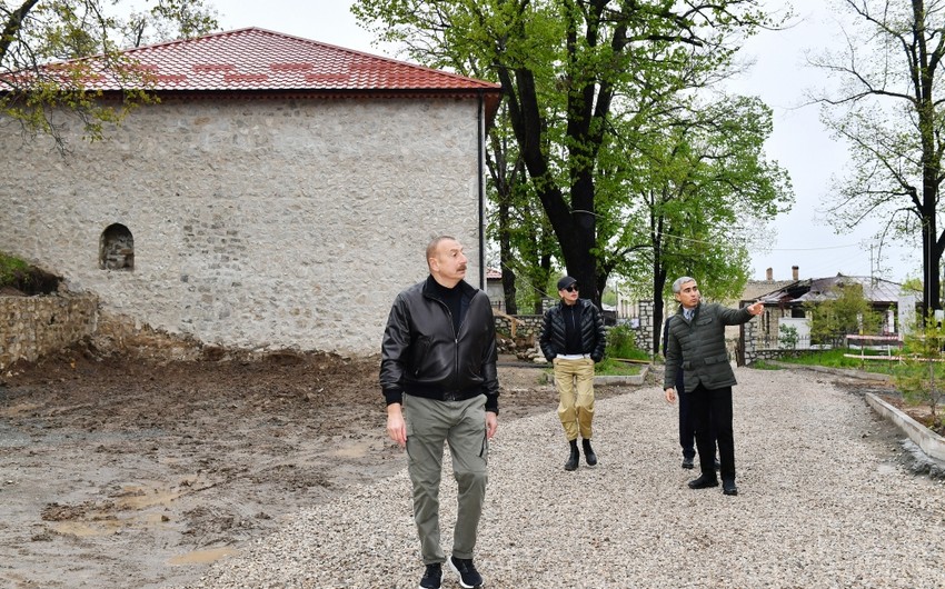 Şuşada Mehmandarovların malikanə kompleksində bərpa işləri Heydər Əliyev Fondu tərəfindən aparılır