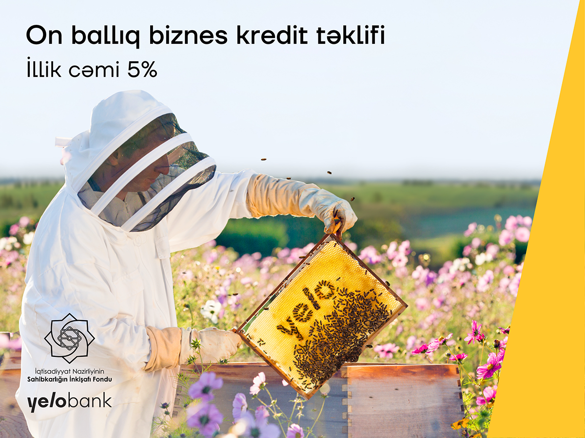 Yelo Bank-dan illik 5%-lik kreditlə biznesinizi böyüdün