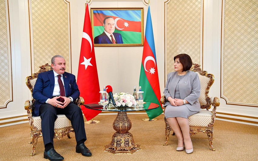 Sahibə Qafarova Türkiyə Böyük Millət Məclisinin sədri ilə görüşüb