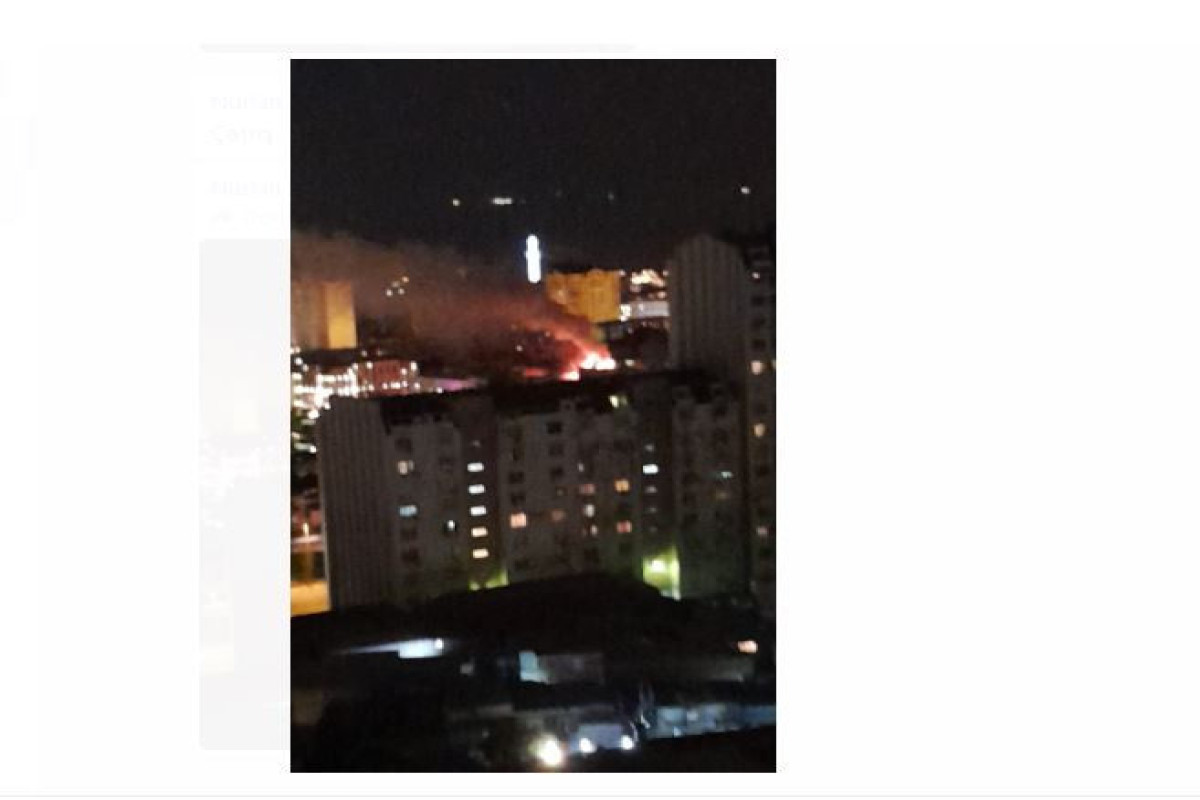 Bakıda yaşayış binasında yanğın məhdudlaşdırılıb - FOTO -  YENİLƏNİB