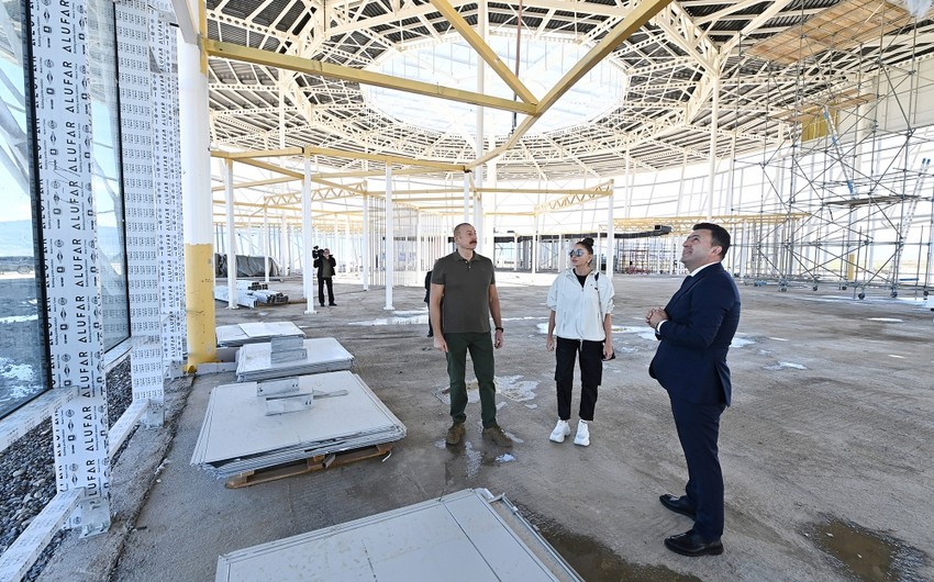 Prezident Zəngilan Beynəlxalq Hava Limanının tikintisi ilə tanış olub - YENİLƏNİB