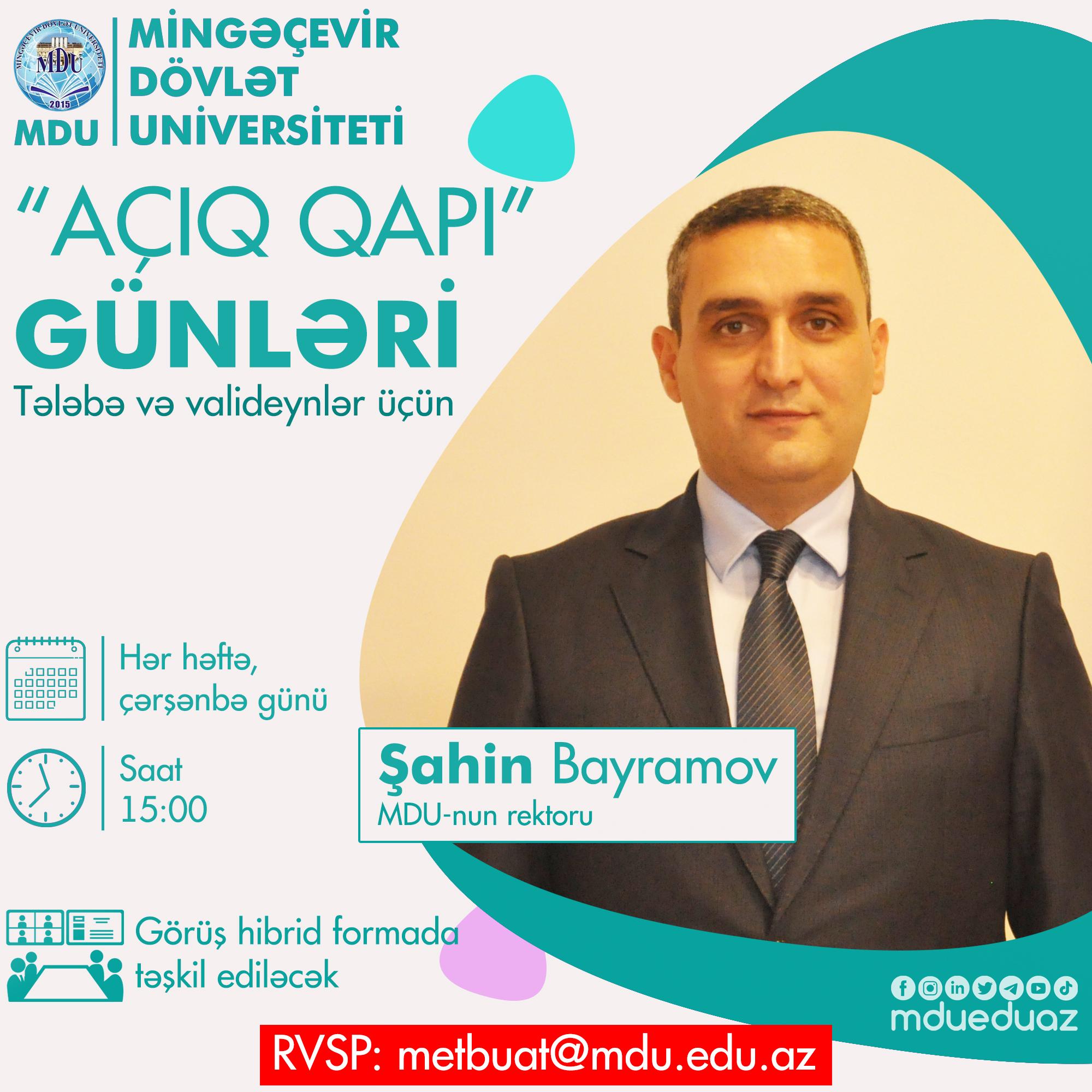 Mingəçevir Dövlət Universitetində “Açıq qapı” günləri keçiriləcək