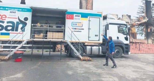 Türkiyənin yardım maşınları Ukraynadadır