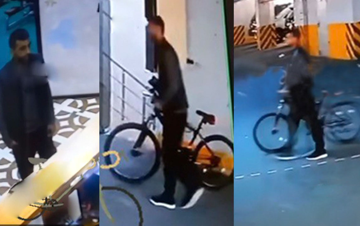 Dayanacaqdan velosipedi belə oğurladı - Video