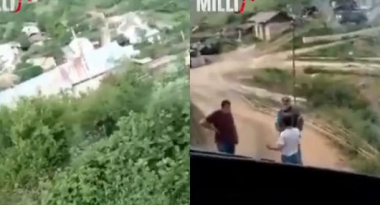 Ermənilər Azərbaycana məxsus yük avtomobilinin hərəkətinə maneə yaradıblar - VİDEO