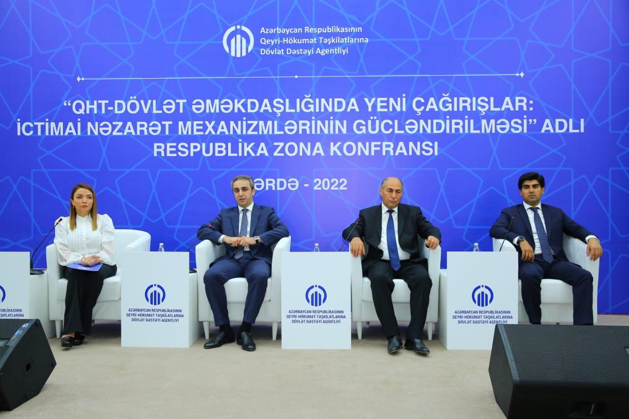 Bərdədə QHT-dövlət münasibətlərinə həsr olunmuş növbəti konfrans keçirilib