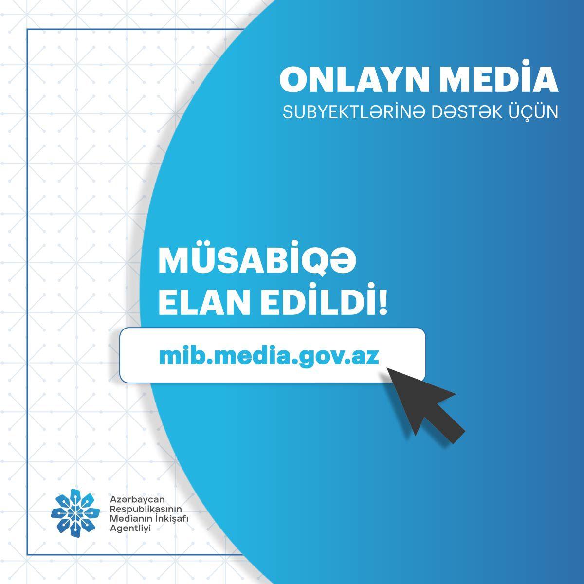 Medianın İnkişafı Agentliyi onlayn media subyektlərinə dəstək layihəsi elan edir!