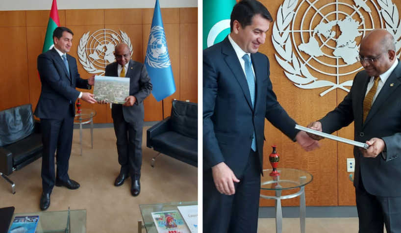 Hikmət Hacıyev BMT Baş Assambleyasının sədri ilə görüşüb