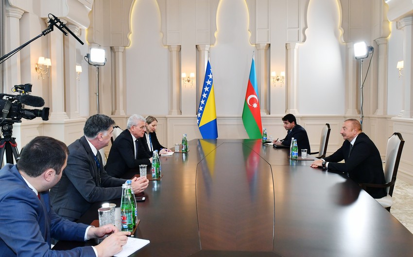 Prezident İlham Əliyev Bosniya və Herseqovinanın Rəyasət Heyətinin Sədri ilə görüşüb - YENİLƏNİB