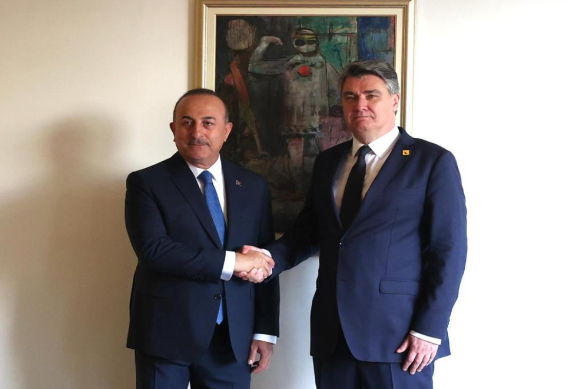 Çavuşoğlu Xorvatiya Prezidenti ilə Ukraynadakı vəziyyəti müzakirə edib
