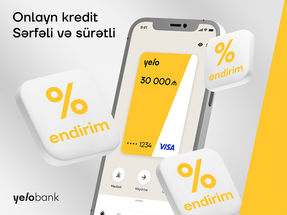 Yelo Bank-da onlayn kredit - sərfəli və sürətli!