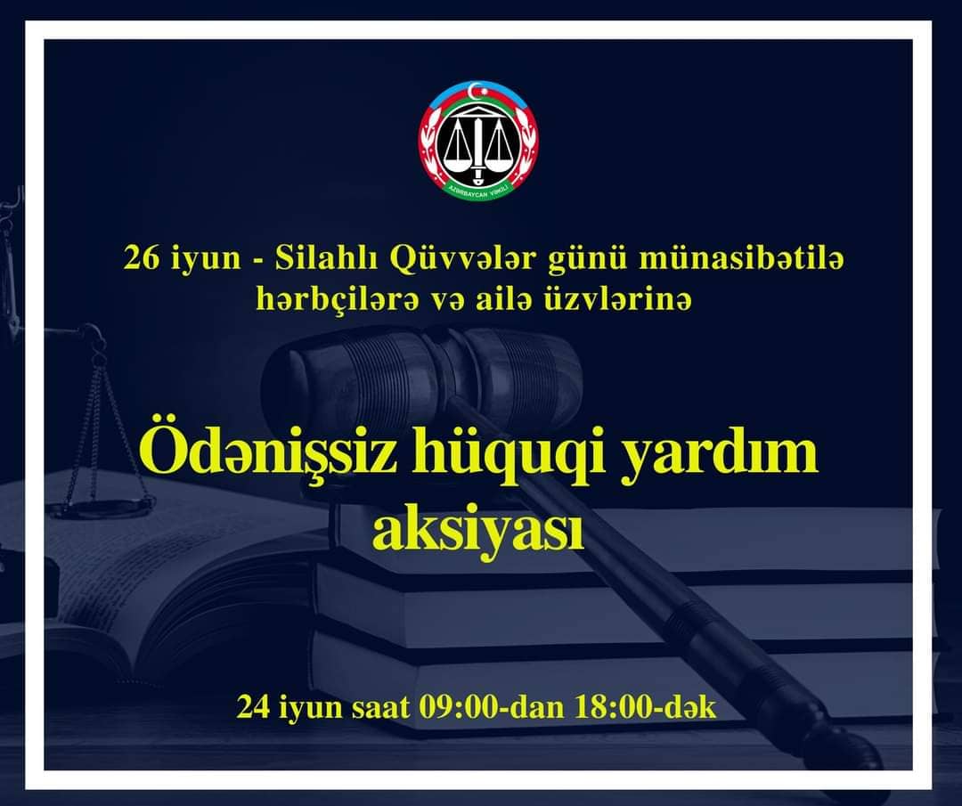 Arbitrium Vəkil Bürosundan nümunəvi addım: HƏRBÇİLƏRİN DİQQƏTİNƏ