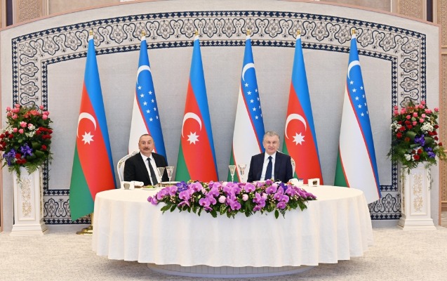 İlham Əliyevin şərəfinə qəbul təşkil edildi - Fotolar