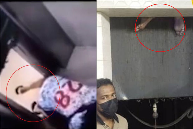 Nasaz liftə görə ayaqsız qalmaqdan son anda xilas oldu - VİDEO