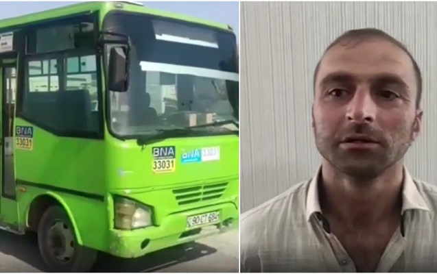 Bakıda narkotik qəbul edib avtobus idarə edən sürücü tutuldu - Video