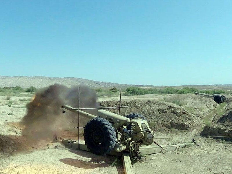 Şərti düşmən hədəfləri belə məhv edildi - VİDEO