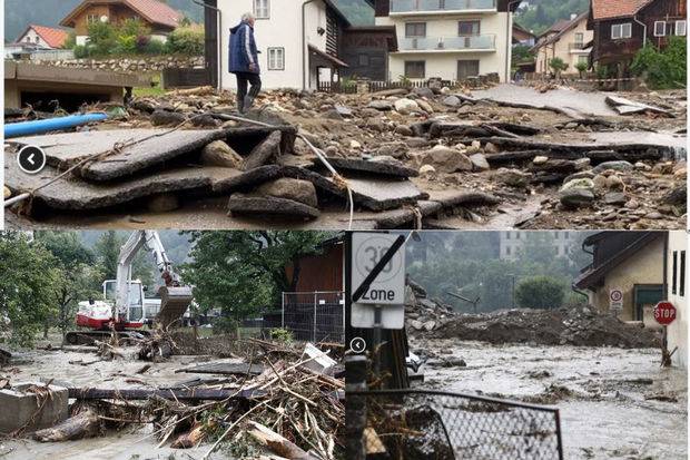 Avstriyanın qərbində güclü yağışlar torpaq sürüşməsinə səbəb olub: Ölən var