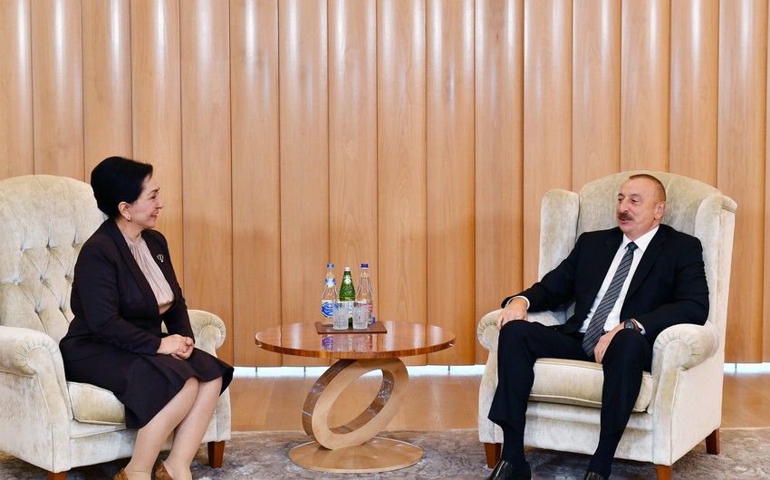 İlham Əliyev Özbəkistan Senatının sədrini qəbul edib - YENİLƏNİB