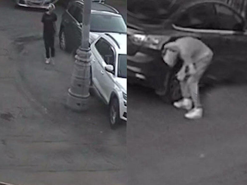 Qarşısına çıxan avtomobilləri cızdı, təkərlərini deşdi - VİDEO