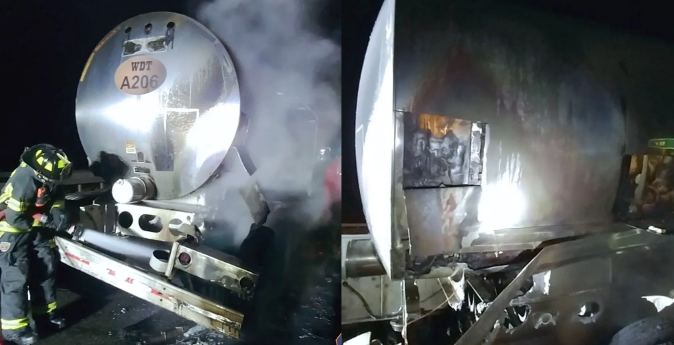 Ayran daşıyan yük maşını aşdı