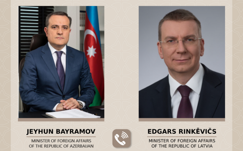 Ceyhun Bayramov Latviya XİN rəhbəri ilə regional vəziyyəti müzakirə edib