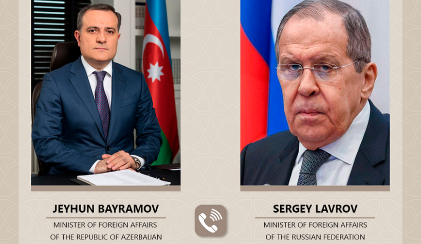 Ceyhun Bayramov və Sergey Lavrov üçtərəfli bəyanatların tam icrasının vacibliyini vurğulayıblar