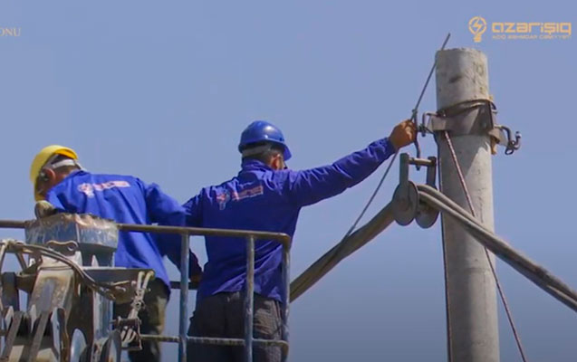 Füzulidə hərbi hissə elektrik enerjisi ilə təmin edildi - Video