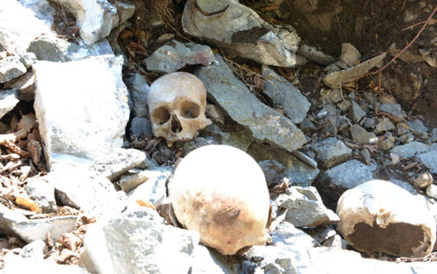 Beyləqanda yol kənarında insan sümükləri tapıldı