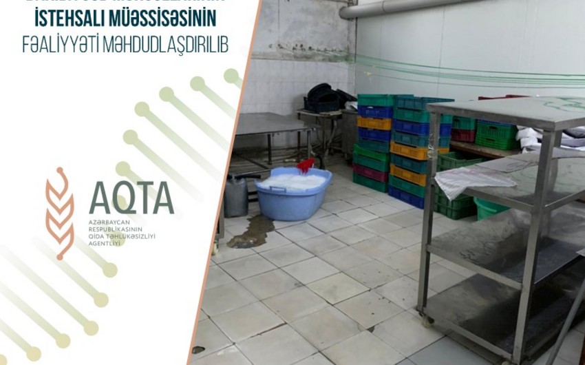 Bakıda süd məhsullarının istehsalı müəssisəsi bağlanıb