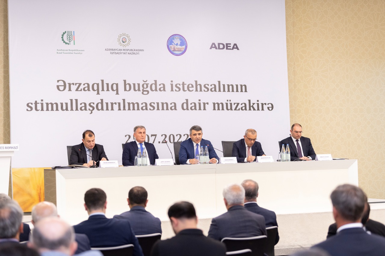 Taxıl istehsalçıları ilə ərzaqlıq buğda istehsalının stimullaşdırılmasına həsr olunmuş görüş keçirilib