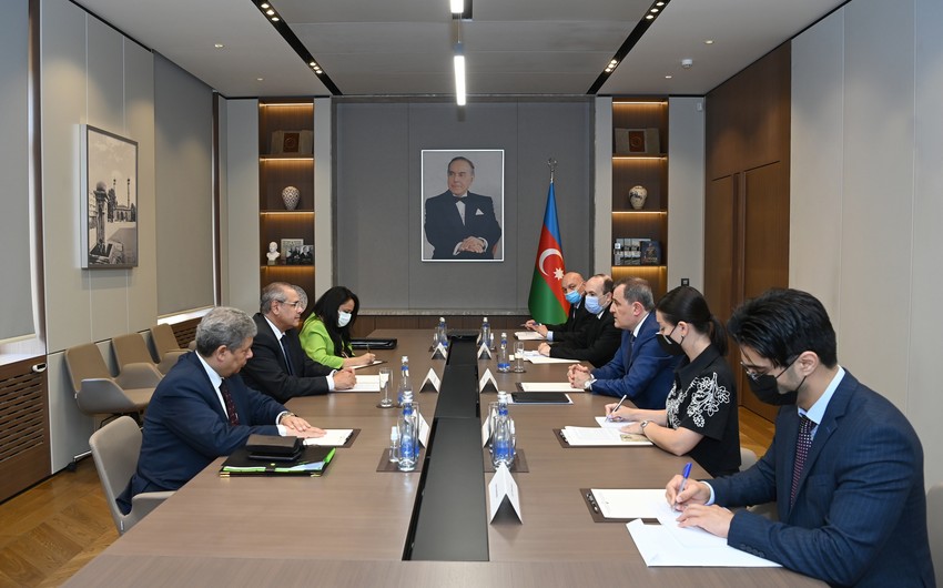 Ceyhun Bayramov Misir xarici işlər nazirinin köməkçisi ilə görüşüb