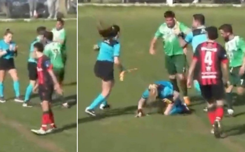 Qadın hakimi yumruqla vuran futbolçu həbs olunub