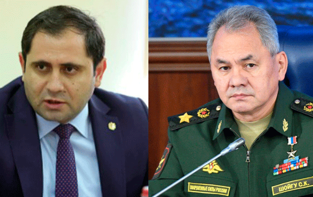 Şoyqu erməni həmkarı ilə sülhməramlıların fəaliyyətini müzakirə etdi