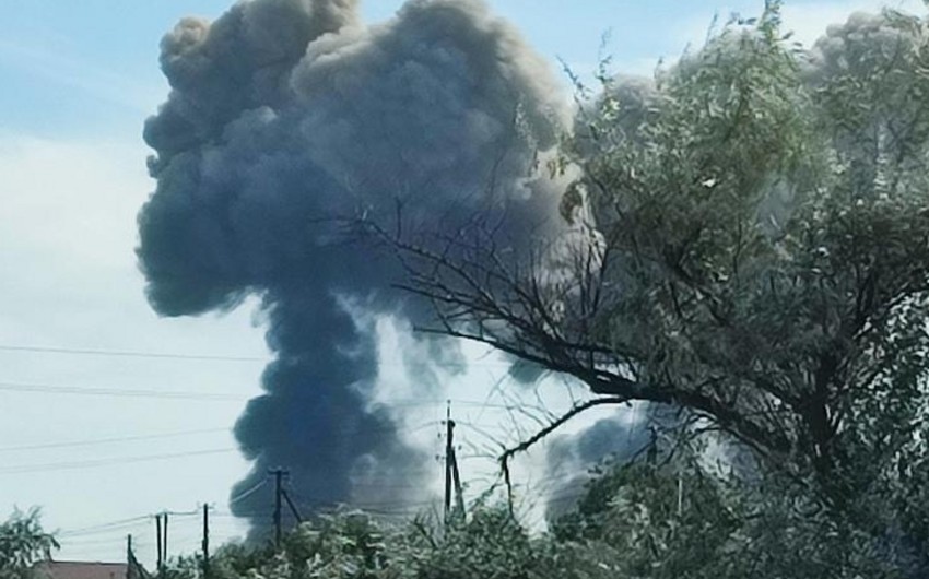 Ukraynanın Nikolayev vilayətində bir neçə partlayış olub