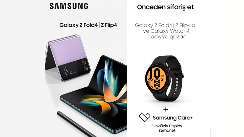 Galaxy Z Fold4 və Galaxy Z Flip4 öncədən sifariş et!