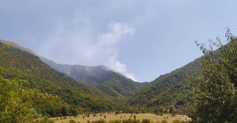 Oğuzda dağlıq ərazilərdəki yanğın söndürülüb